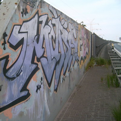Graffiti and street art from a photo tour in Bremen including colourful sprayed tags and top-to-bottoms.
