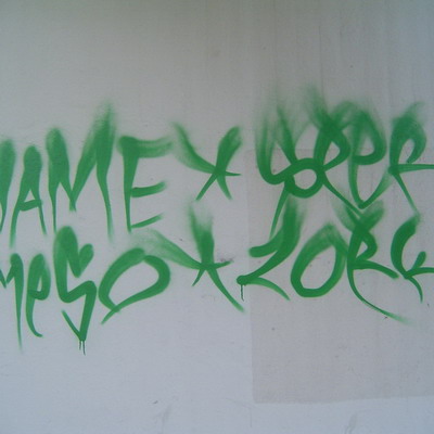 Graffiti and street art from a photo tour in Bremen including colourful sprayed tags and top-to-bottoms.
