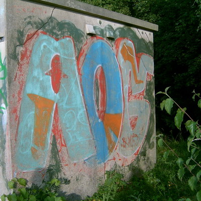 Graffiti and street art from a photo tour in Bremen including colourful sprayed tags and top-to-bottoms.