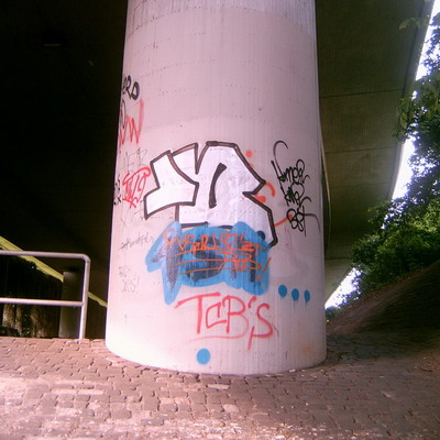 Graffiti and street art from a photo tour in Bremen including colourful sprayed tags and top-to-bottoms.