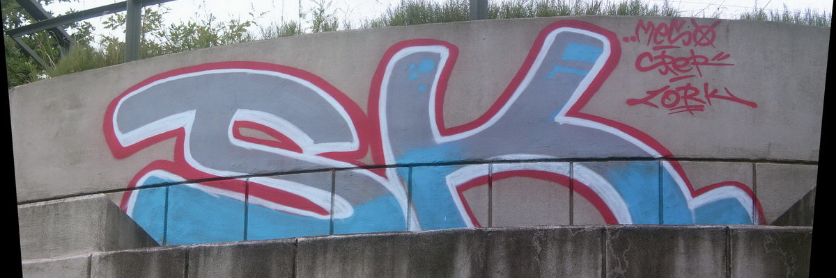 Graffiti and street art from a photo tour in Bremen including colourful sprayed tags and top-to-bottoms.