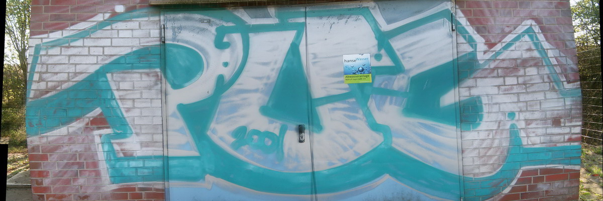Graffiti and street art from a photo tour in Bremen including colourful sprayed tags and top-to-bottoms.