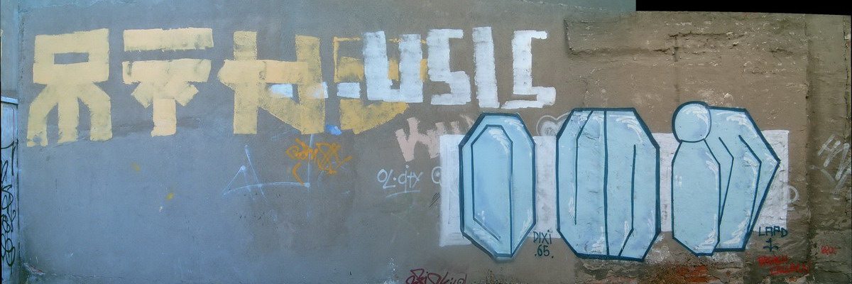Graffiti and street art from a photo tour in Bremen including colourful sprayed tags and top-to-bottoms.
