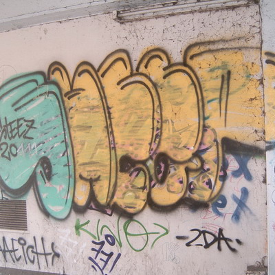 Graffiti and street art from a photo tour in Bremen including colourful sprayed tags and top-to-bottoms.