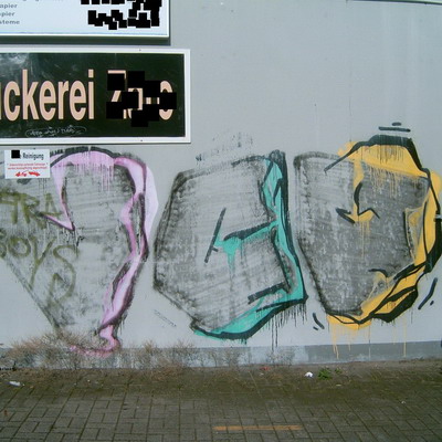 Graffiti and street art from a photo tour in Bremen including colourful sprayed tags and top-to-bottoms.