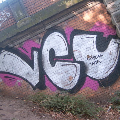 Graffiti and street art from a photo tour in Bremen including colourful sprayed tags and top-to-bottoms.