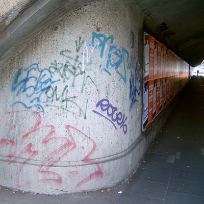 Graffiti and street art from a photo tour in Bremen including colourful sprayed tags and top-to-bottoms.