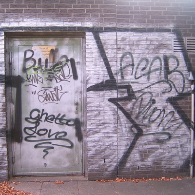 Graffiti and street art from a photo tour in Bremen including colourful sprayed tags and top-to-bottoms.