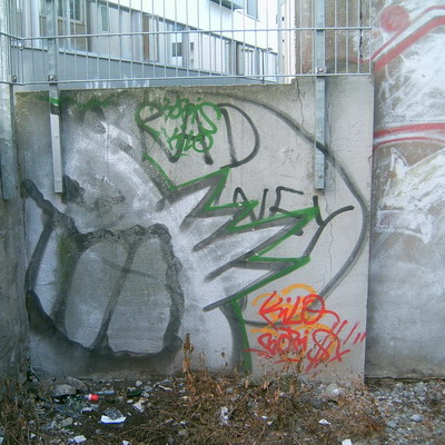Graffiti and street art from a photo tour in Bremen including colourful sprayed tags and top-to-bottoms.