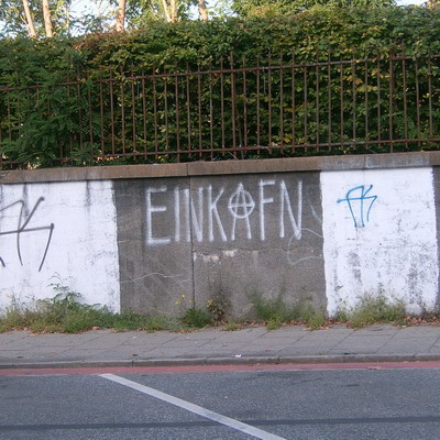 Graffiti and street art from a photo tour in Bremen including colourful sprayed tags and top-to-bottoms.