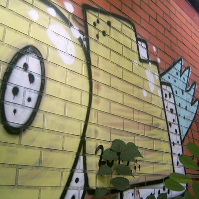 Graffiti and street art from a photo tour in Bremen including colourful sprayed tags and top-to-bottoms.