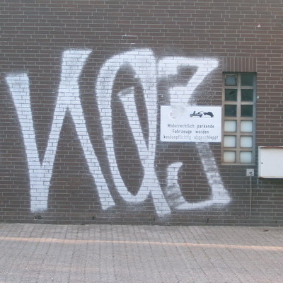 Graffiti and street art from a photo tour in Bremen including colourful sprayed tags and top-to-bottoms.
