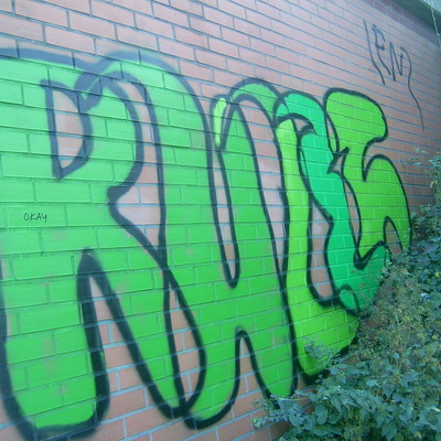 Graffiti and street art from a photo tour in Bremen including colourful sprayed tags and top-to-bottoms.