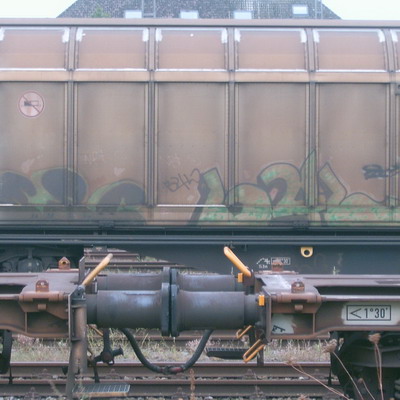 Graffiti and street art from a photo tour in Bremen including colourful sprayed tags and top-to-bottoms.