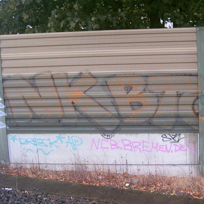 Graffiti and street art from a photo tour in Bremen including colourful sprayed tags and top-to-bottoms.