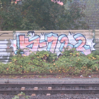 Graffiti and street art from a photo tour in Bremen including colourful sprayed tags and top-to-bottoms.