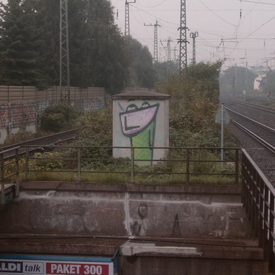Graffiti and street art from a photo tour in Bremen including colourful sprayed tags and top-to-bottoms.