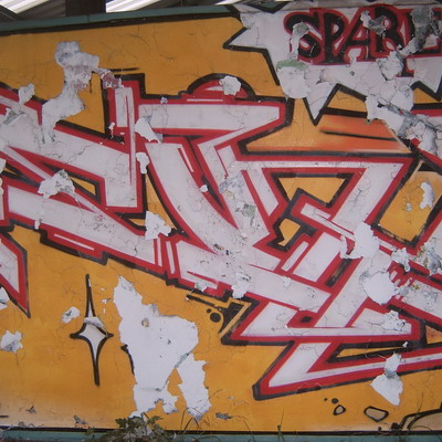 Graffiti and street art from a photo tour in Bremen including colourful sprayed tags and top-to-bottoms.