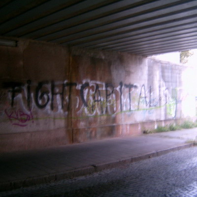 Graffiti and street art from a photo tour in Bremen including colourful sprayed tags and top-to-bottoms.