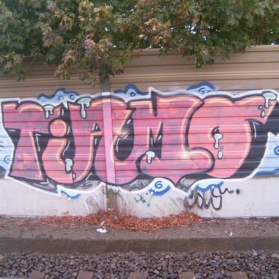 Graffiti and street art from a photo tour in Bremen including colourful sprayed tags and top-to-bottoms.