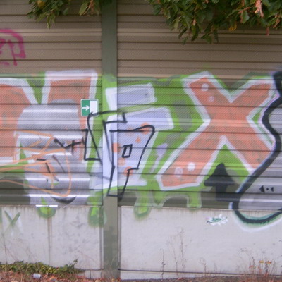 Graffiti and street art from a photo tour in Bremen including colourful sprayed tags and top-to-bottoms.