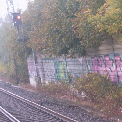 Graffiti and street art from a photo tour in Bremen including colourful sprayed tags and top-to-bottoms.