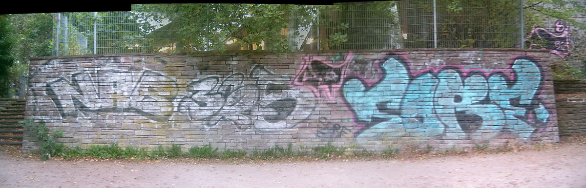 Graffiti and street art from a photo tour in Bremen including colourful sprayed tags and top-to-bottoms.