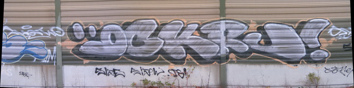 Graffiti and street art from a photo tour in Bremen including colourful sprayed tags and top-to-bottoms.