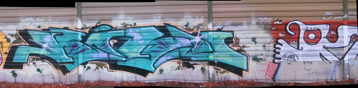Graffiti and street art from a photo tour in Bremen including colourful sprayed tags and top-to-bottoms.
