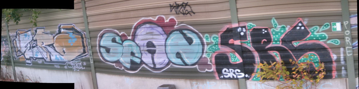 Graffiti and street art from a photo tour in Bremen including colourful sprayed tags and top-to-bottoms.
