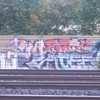 Graffiti and street art from a photo tour in Bremen including colourful sprayed tags and top-to-bottoms.