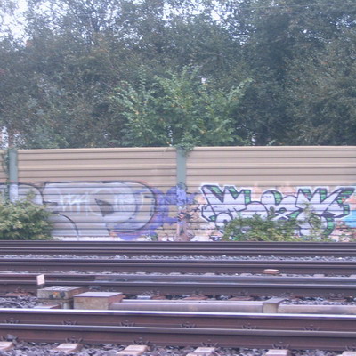 Graffiti and street art from a photo tour in Bremen including colourful sprayed tags and top-to-bottoms.