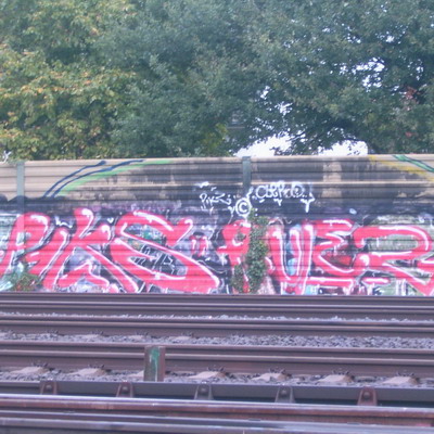 Graffiti and street art from a photo tour in Bremen including colourful sprayed tags and top-to-bottoms.