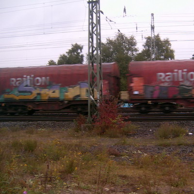 Graffiti and street art from a photo tour in Bremen including colourful sprayed tags and top-to-bottoms.