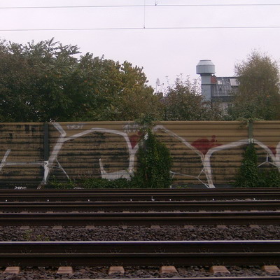 Graffiti and street art from a photo tour in Bremen including colourful sprayed tags and top-to-bottoms.