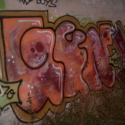 Graffiti and street art from a photo tour in Bremen including colourful sprayed tags and top-to-bottoms.