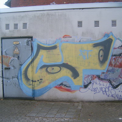 Graffiti and street art from a photo tour in Bremen including colourful sprayed tags and top-to-bottoms.