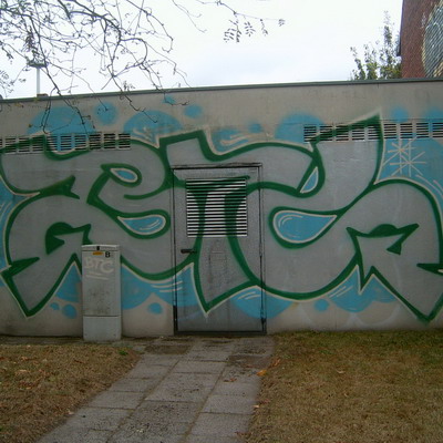 Graffiti and street art from a photo tour in Bremen including colourful sprayed tags and top-to-bottoms.