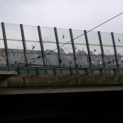 Graffiti and street art from a photo tour in Bremen including colourful sprayed tags and top-to-bottoms.