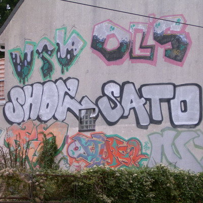 Graffiti and street art from a photo tour in Bremen including colourful sprayed tags and top-to-bottoms.