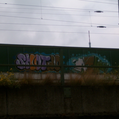 Graffiti and street art from a photo tour in Bremen including colourful sprayed tags and top-to-bottoms.