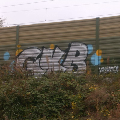 Graffiti and street art from a photo tour in Bremen including colourful sprayed tags and top-to-bottoms.
