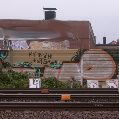 Graffiti and street art from a photo tour in Bremen including colourful sprayed tags and top-to-bottoms.