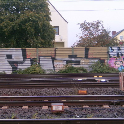 Graffiti and street art from a photo tour in Bremen including colourful sprayed tags and top-to-bottoms.