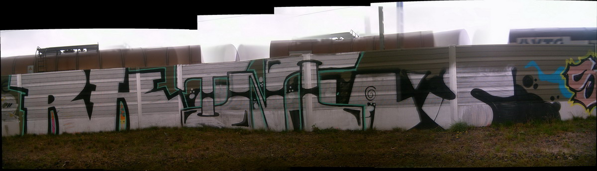 Graffiti and street art from a photo tour in Bremen including colourful sprayed tags and top-to-bottoms.