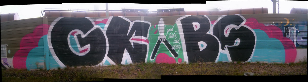 Graffiti and street art from a photo tour in Bremen including colourful sprayed tags and top-to-bottoms.