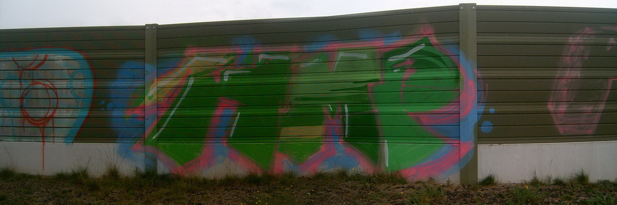 Graffiti and street art from a photo tour in Bremen including colourful sprayed tags and top-to-bottoms.