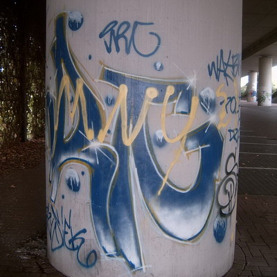 Graffiti and street art from a photo tour in Bremen including colourful sprayed tags and top-to-bottoms.