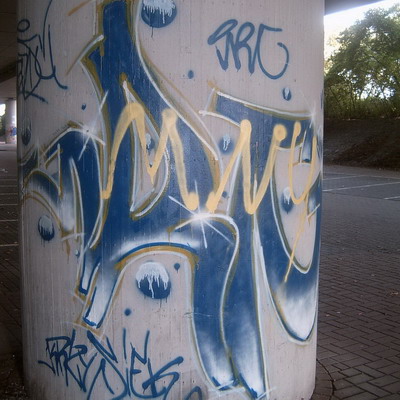 Graffiti and street art from a photo tour in Bremen including colourful sprayed tags and top-to-bottoms.