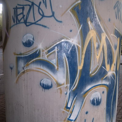 Graffiti and street art from a photo tour in Bremen including colourful sprayed tags and top-to-bottoms.